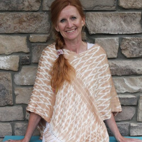 WHOLESALE Jaspe Poncho Golden Beige