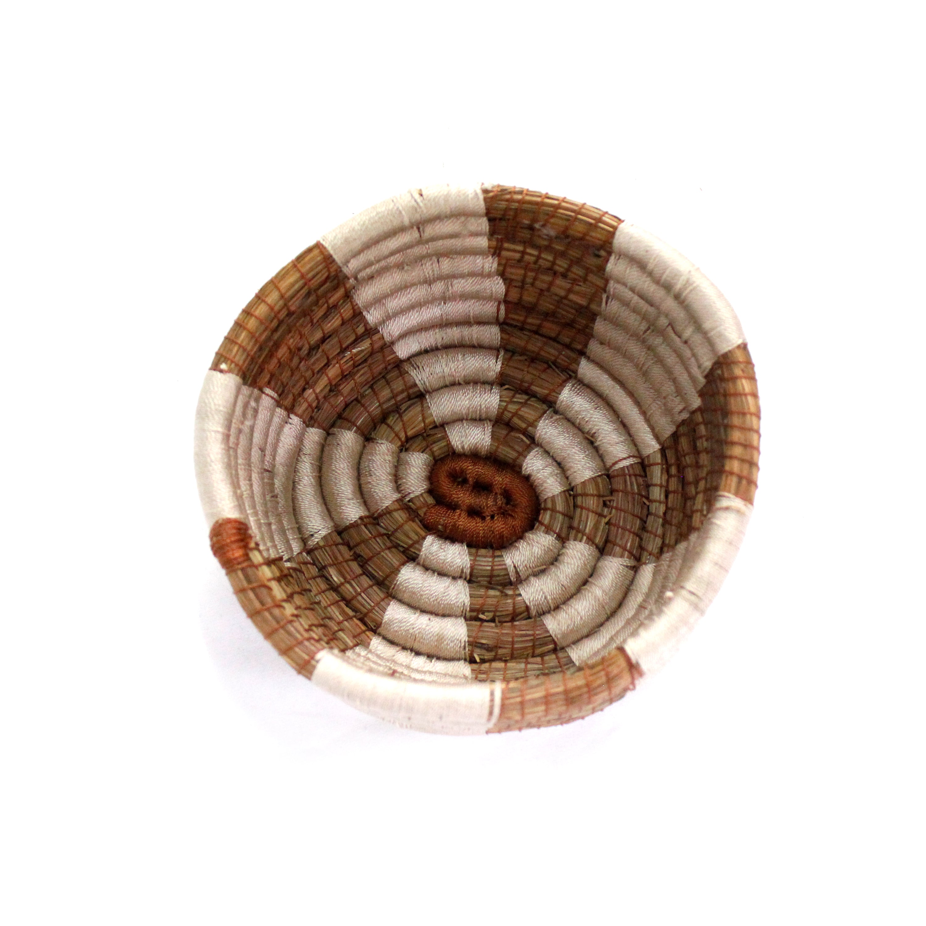 WHOLESALE Earth Striped Pine Needle Basket