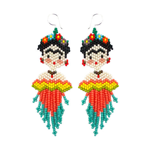 WHOLESALE Frida Fiesta Earrings - 925 Silver Hooks