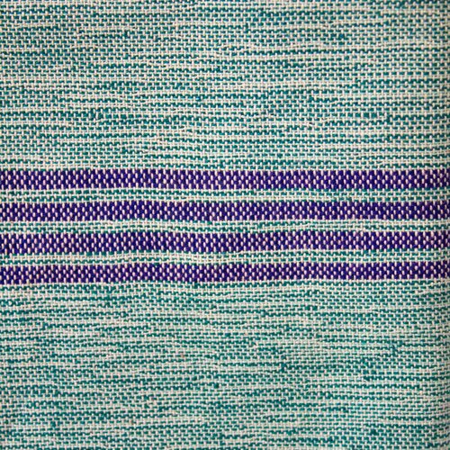 WHOLESALE 100% Cotton Dish Towels-Turquoise/Purple Stripes (x1)