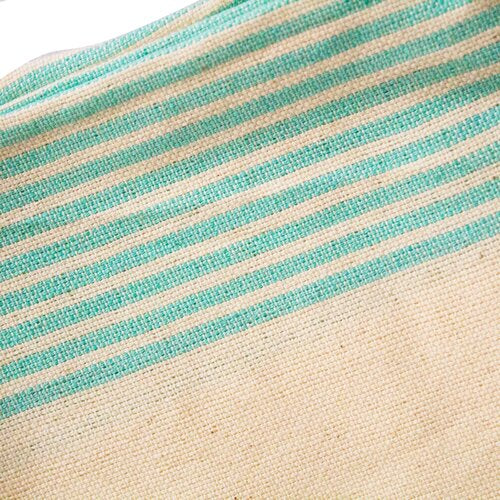 WHOLESALE  Dish Towels-Off White/Turquoise (x1)