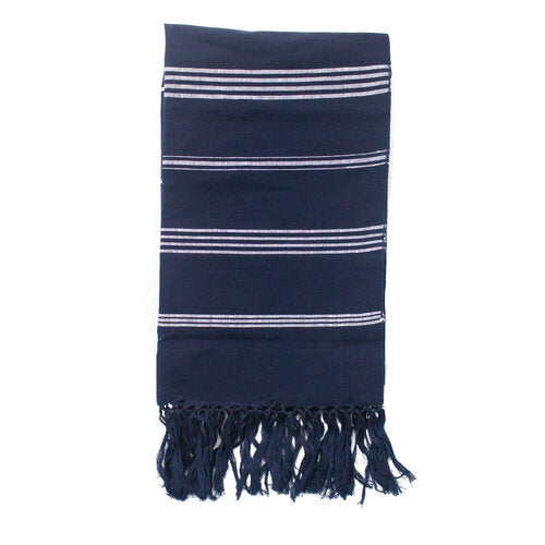 WHOLESALE Navy Blue Stripe Shawl