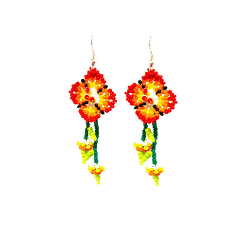 WHOLESALE Flower Earrings - 925 Silver Hooks