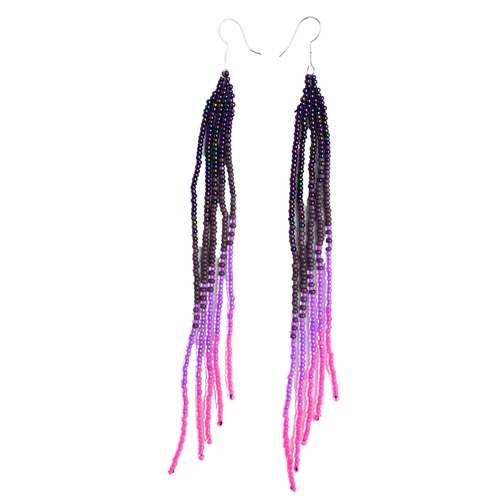WHOLESALE Long Dramatic Plume Earrings - 925 Silver Hooks