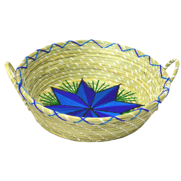 WHOLESALE Handwoven Treasure Basket Blue