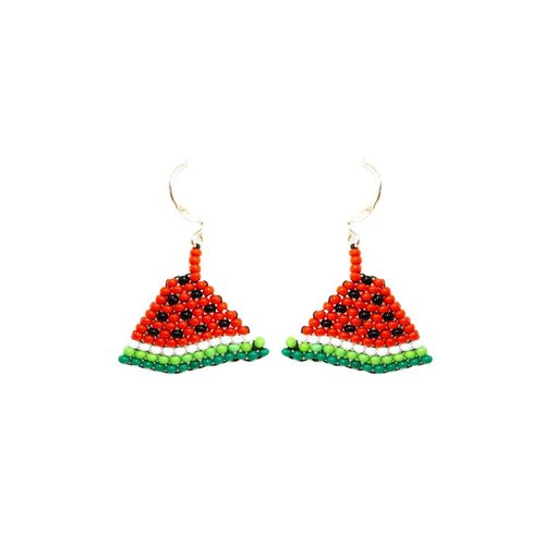 WHOLESALE Watermelon Earrings - 925 Silver Hooks