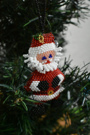 QUICK SHIPPING 📦📩 - Beaded Santa Large Ornament