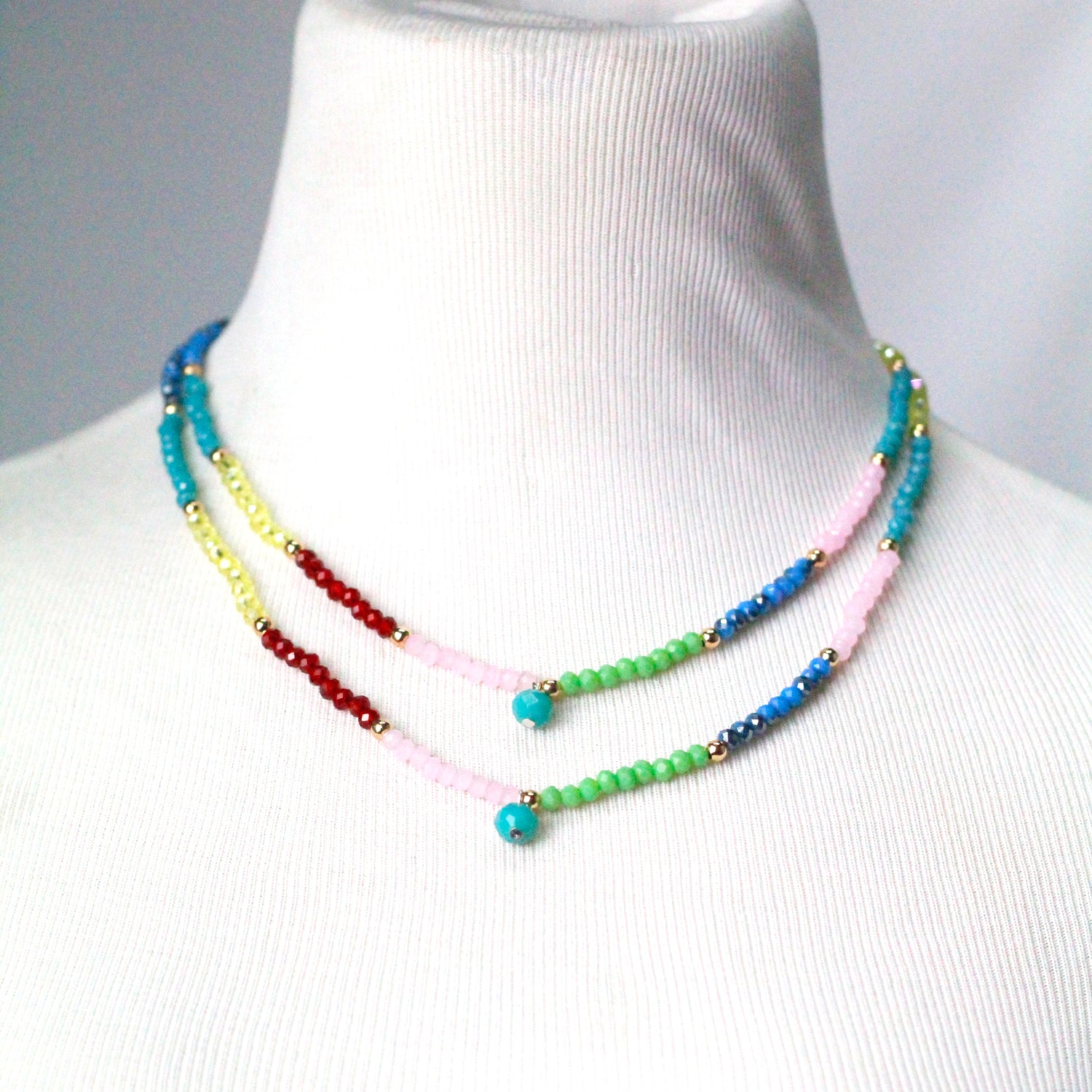 WHOLESALE Double Rainbow Necklace