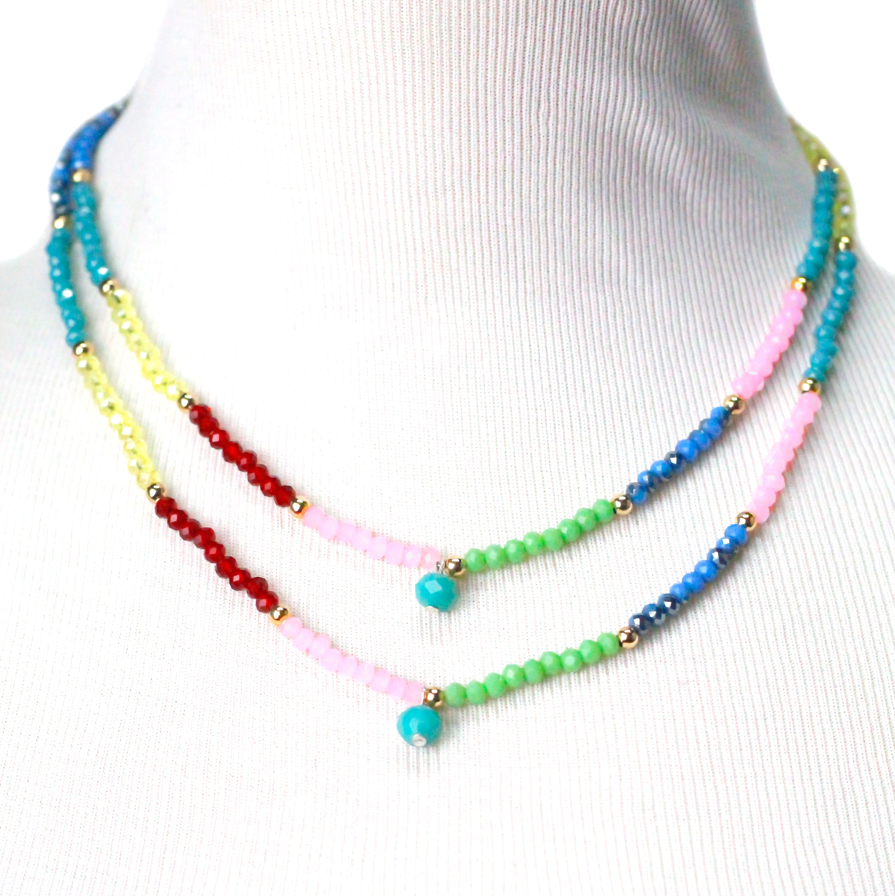 WHOLESALE Double Rainbow Necklace