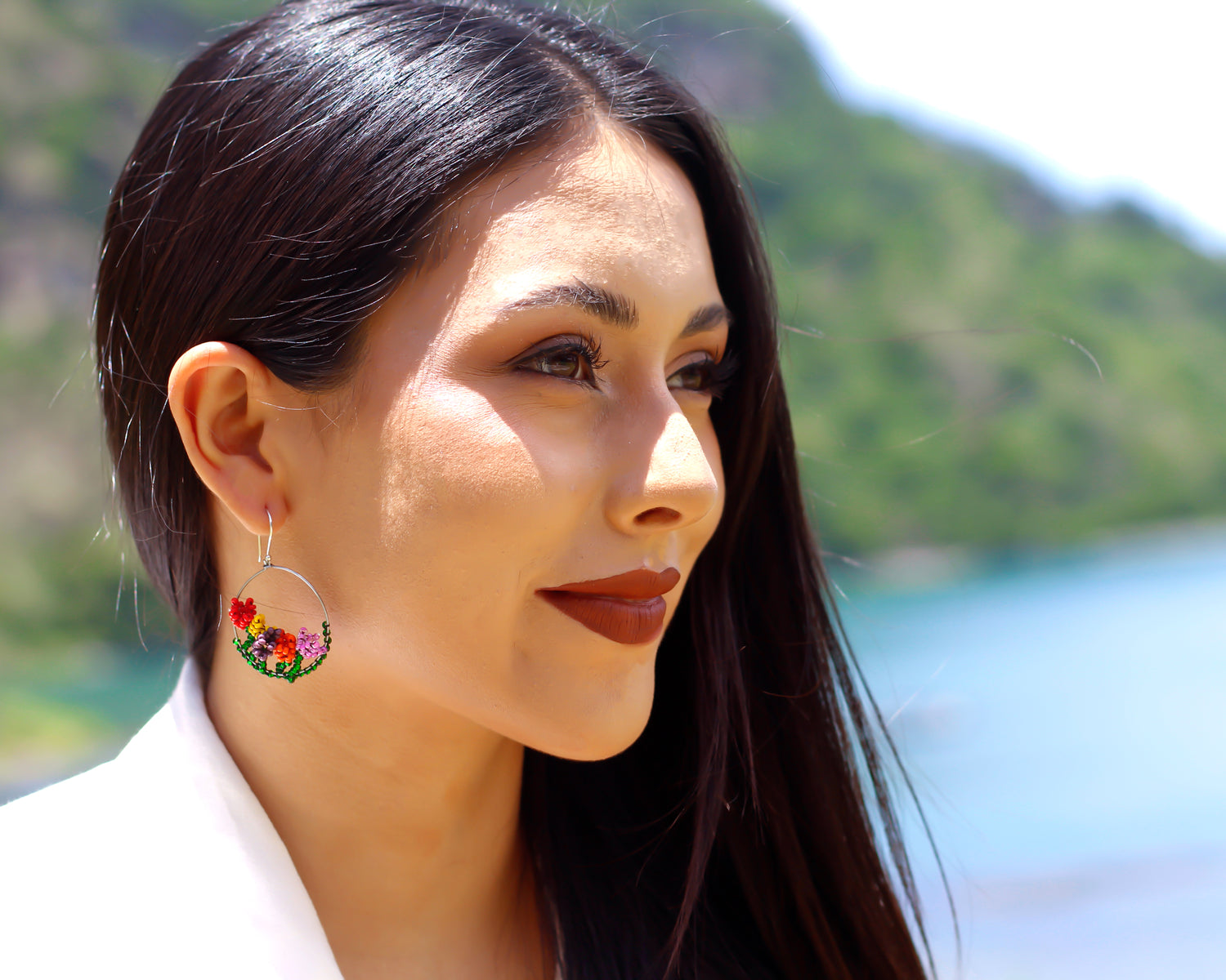 WHOLESALE Floral Garden Earrings - 925 Silver Hooks