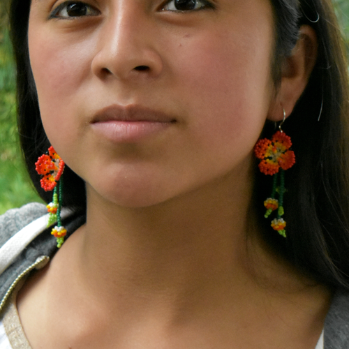 WHOLESALE Flower Earrings - 925 Silver Hooks