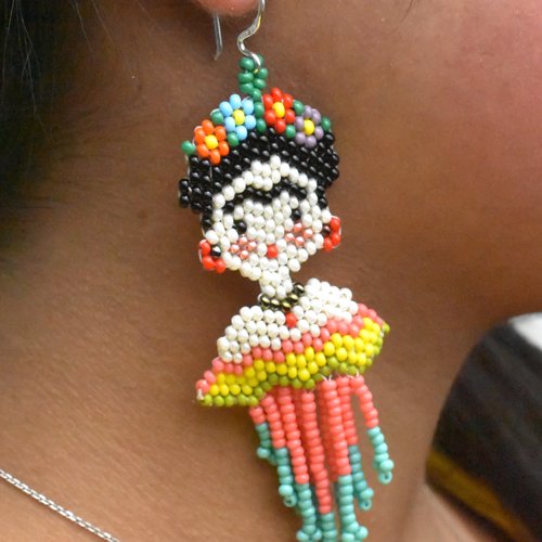 WHOLESALE Frida Fiesta Earrings - 925 Silver Hooks