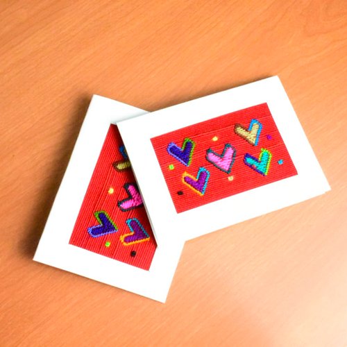 WHOLESALE Handwoven Hearts Cards