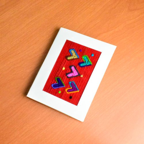 WHOLESALE Handwoven Hearts Card