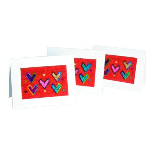 WHOLESALE Handwoven Hearts Card