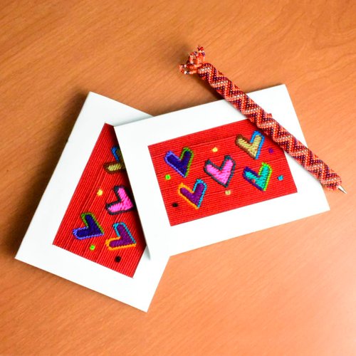 WHOLESALE Handwoven Hearts Cards