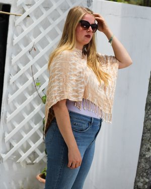 WHOLESALE Jaspe Poncho Golden Beige