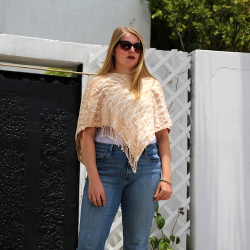 WHOLESALE Jaspe Poncho Golden Beige