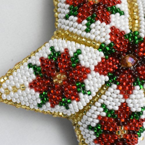 WHOLESALE Poinsettia Stars Ornament
