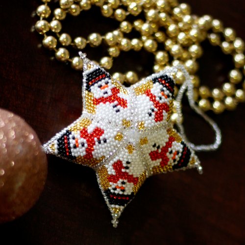 WHOLESALE Snowman Star - Gold