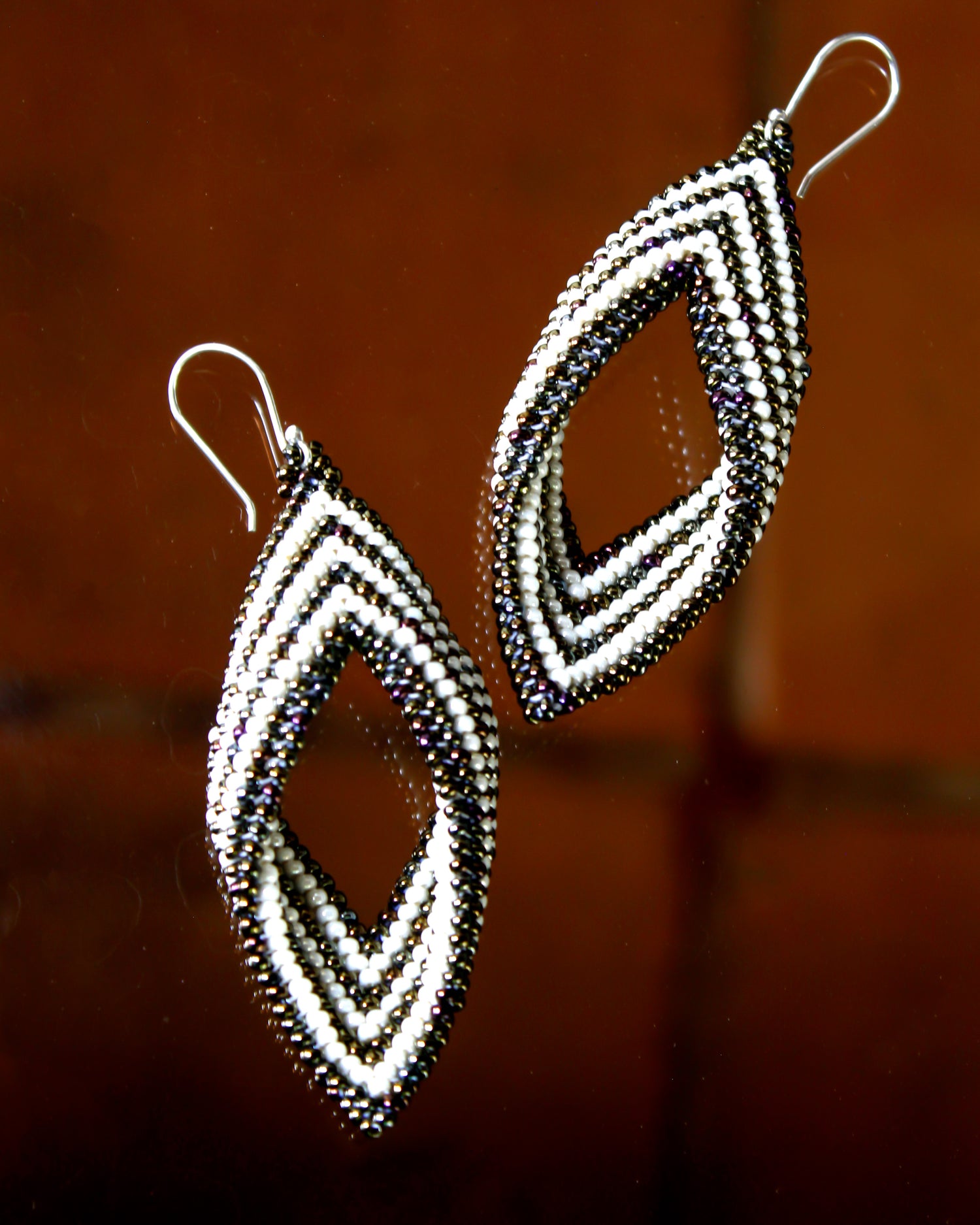 WHOLESALE Dimensional Beaded Earrings - 925 Silver Hooks