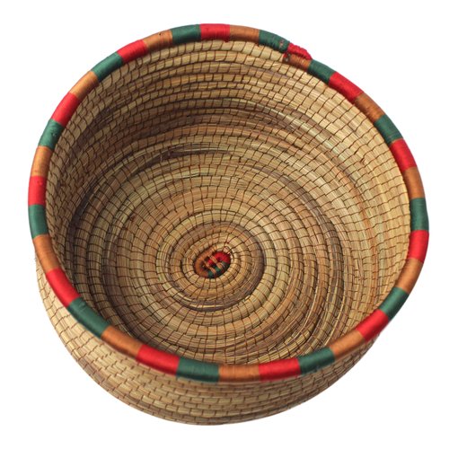 WHOLESALE Boho Christmas Pine Needles Basket Large