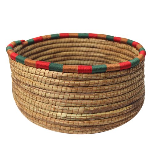 WHOLESALE Boho Christmas Pine Needles Basket Large