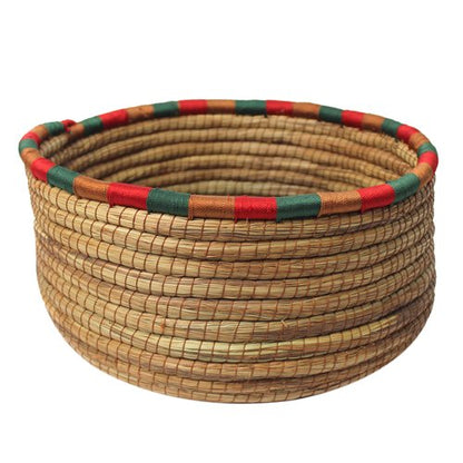 WHOLESALE Boho Christmas Pine Needles Basket Large