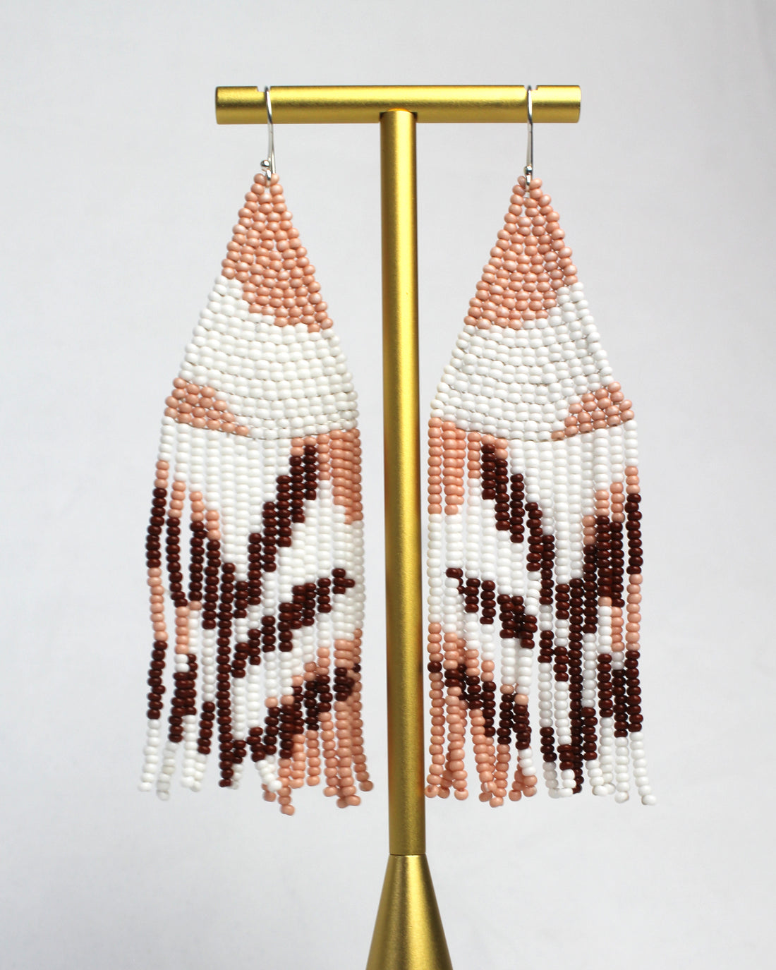 WHOLESALE Earth Tones Fringe Earrings - 925 Silver Hooks