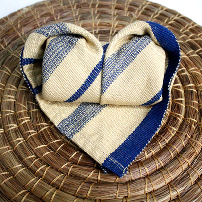 WHOLESALE Elegant Sand Navy Napkin - Set of 2