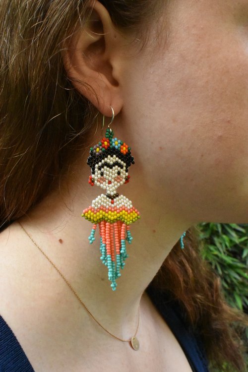 WHOLESALE Frida Fiesta Earrings - 925 Silver Hooks