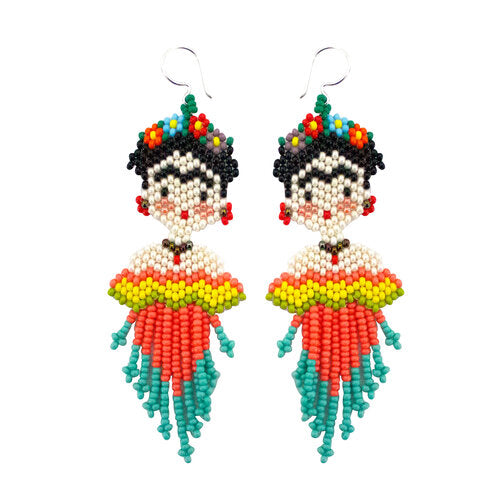 WHOLESALE Frida Fiesta Earrings - 925 Silver Hooks