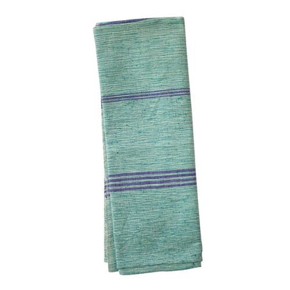 WHOLESALE 100% Cotton Dish Towels-Turquoise/Purple Stripes (x1)