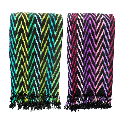 WHOLESALE Jaspe Shawls Green and Violet