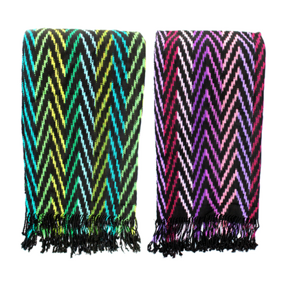 WHOLESALE Jaspe Shawls Green and Violet