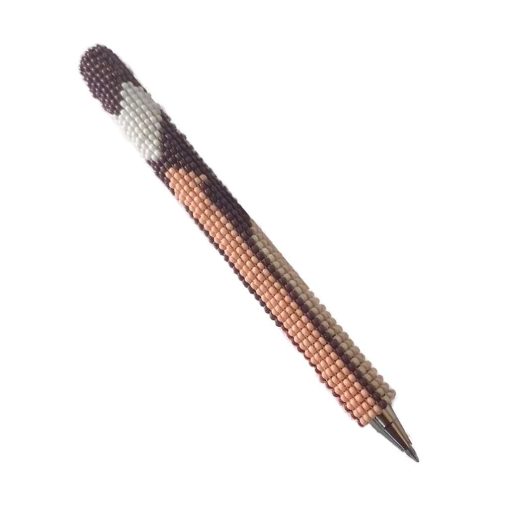 Beaded pen: front view