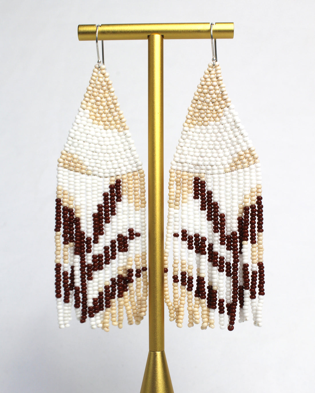 WHOLESALE Sand Leaves Fringe Earrings - 925 Silver Hooks