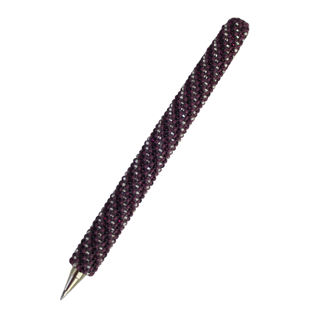 WHOLESALE Purple Stripes Beaded Pen