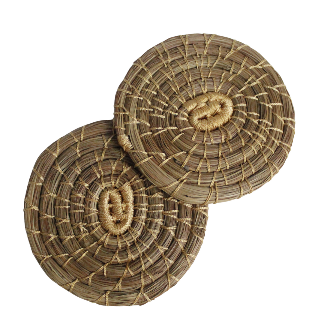 WHOLESALE Light Pine Needle Coaster - Set of 2