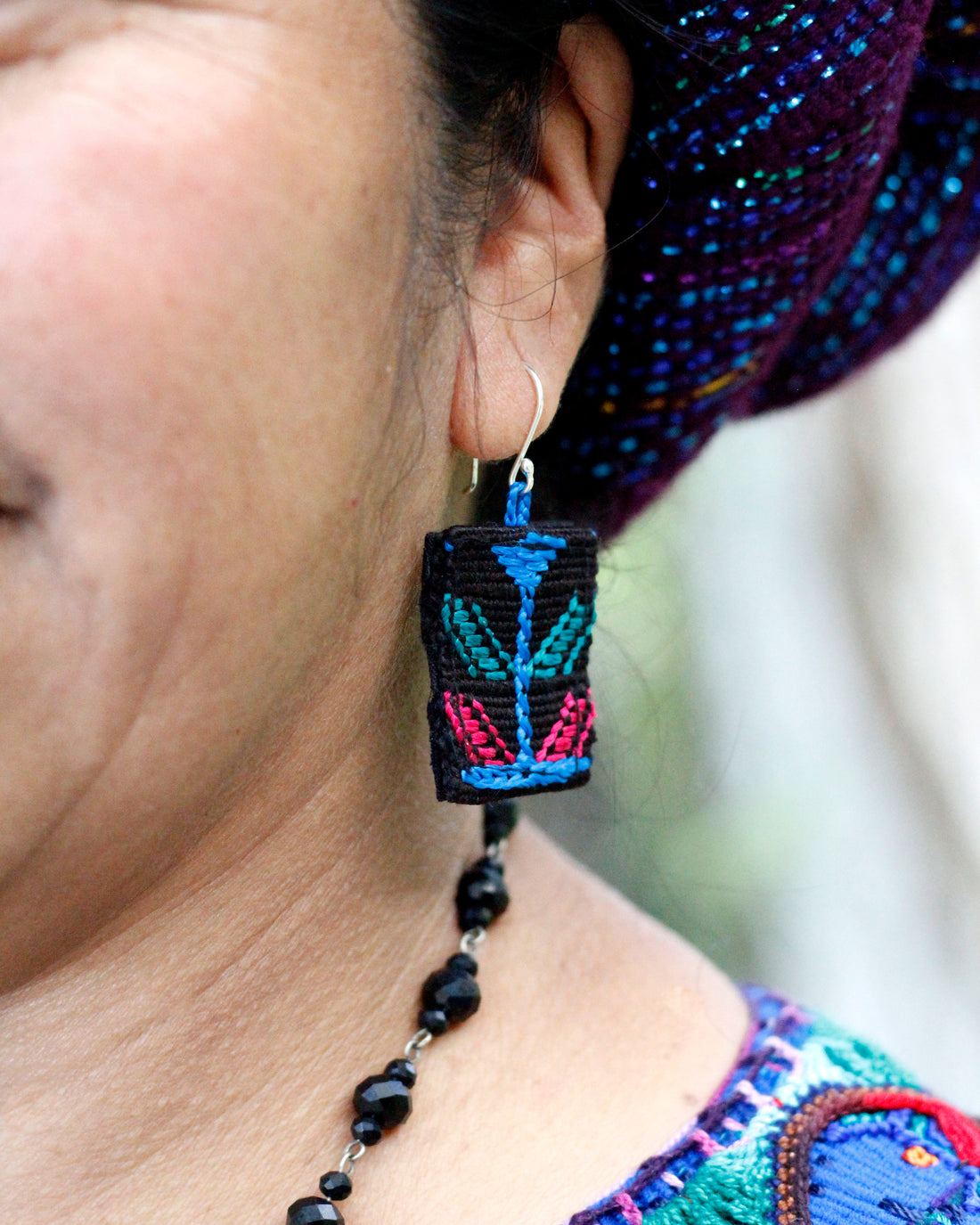 WHOLESALE Woven Tree Earrings - 925 Silver Hooks