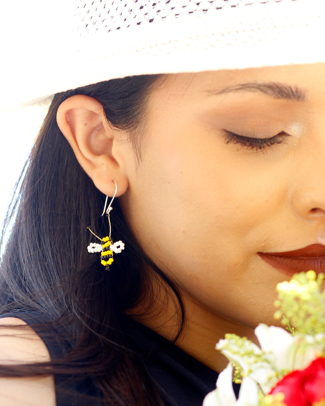 WHOLESALE Bee Earrings - 925 Silver Hooks