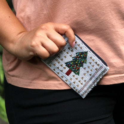 WHOLESALE Christmas Tree Beaded Coin Purse