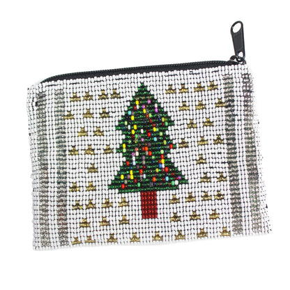 WHOLESALE Christmas Tree Beaded Coin Purse