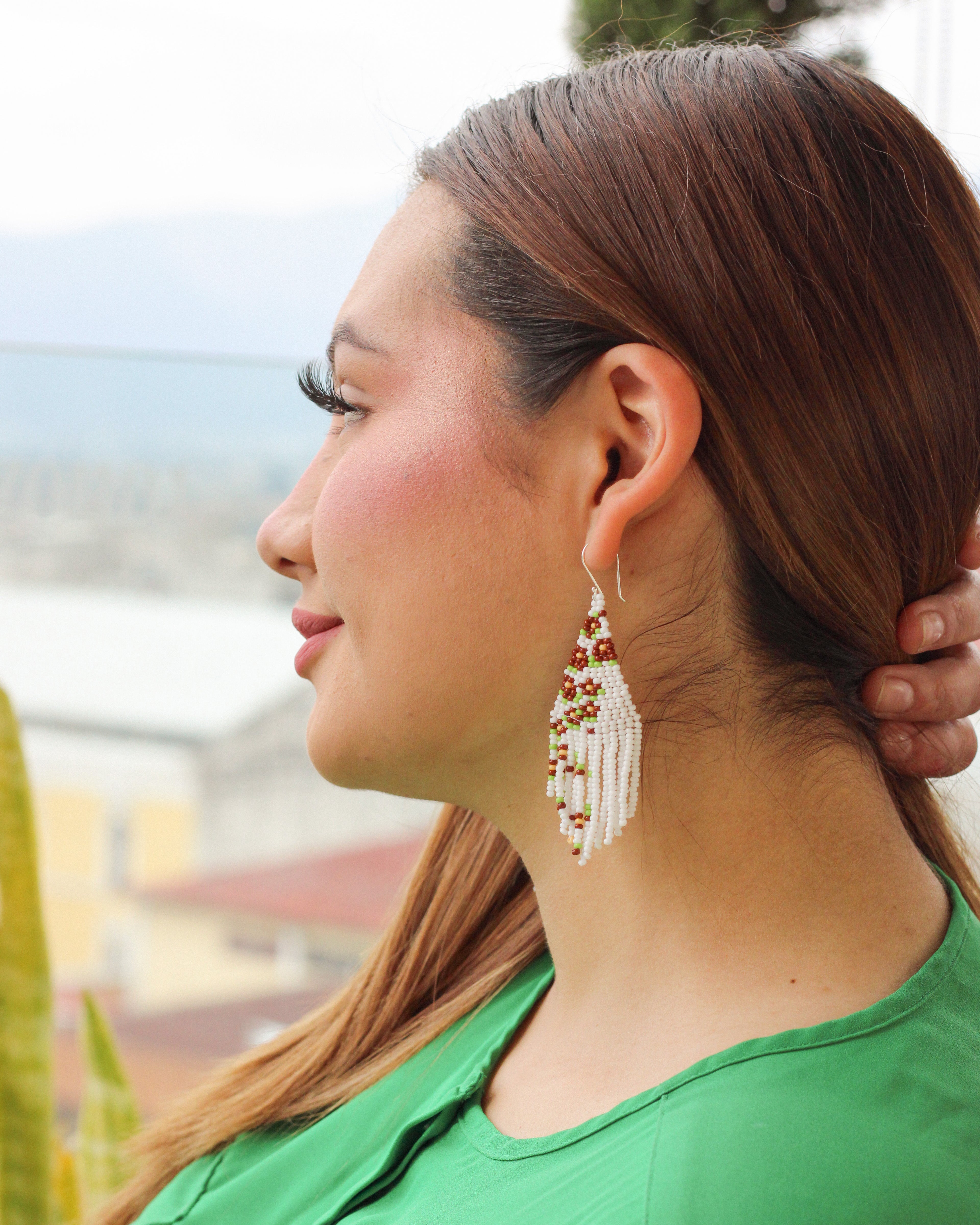 WHOLESALE Flowering Fringe Earrings - 925 Silver Hooks