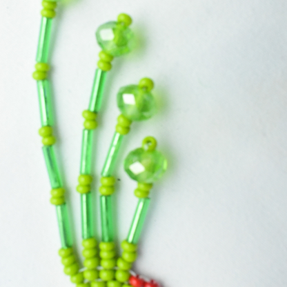 WHOLESALE Quetzal Beaded Earrings - 925 Silver Hooks