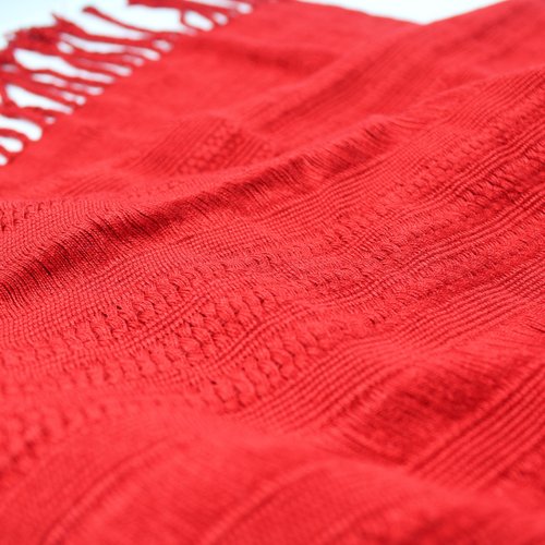 WHOLESALE Ruby Red Handwoven Scarf