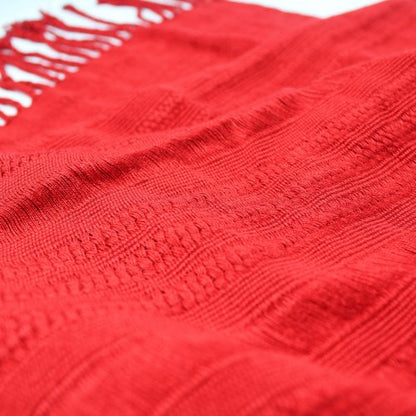WHOLESALE Ruby Red Handwoven Scarf