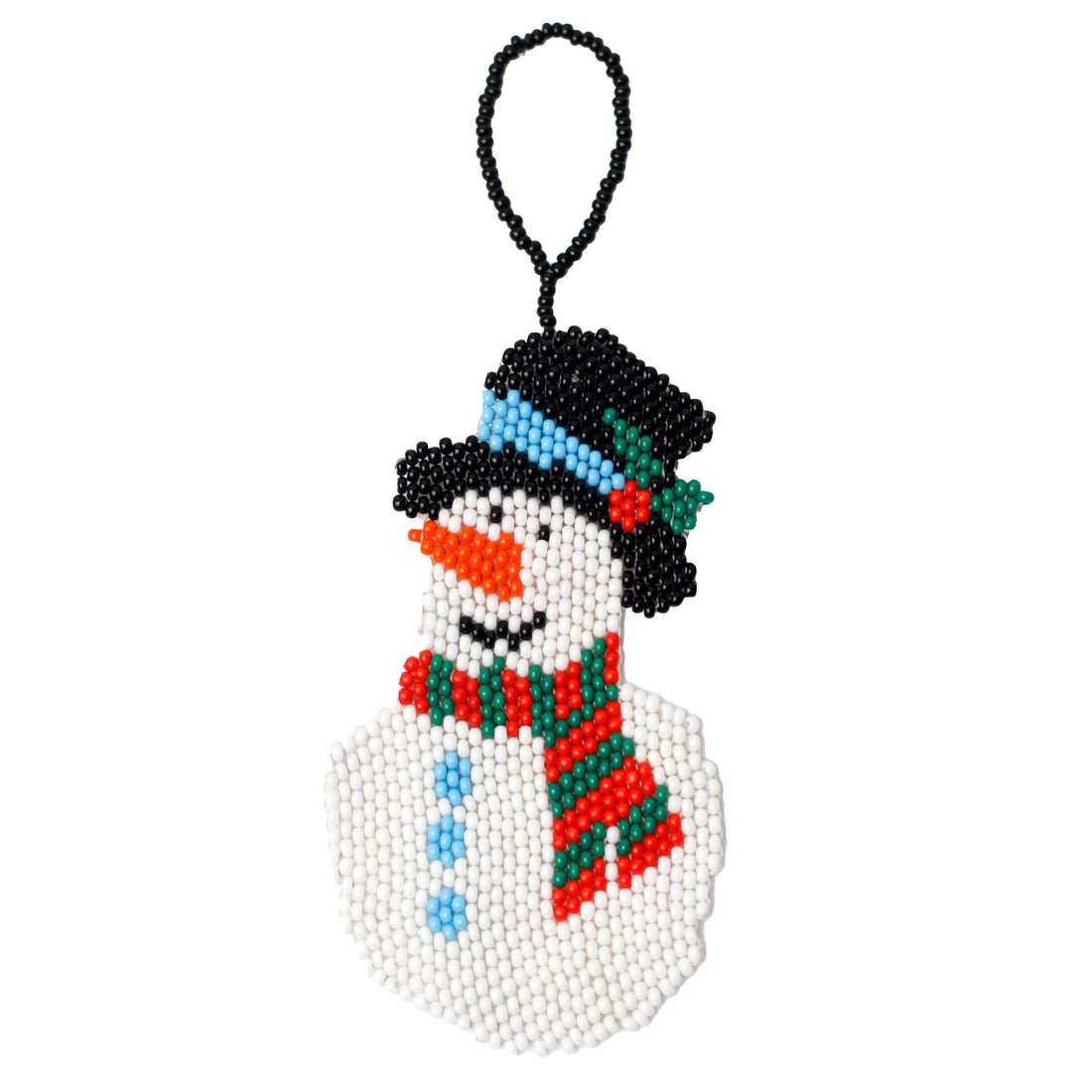 WHOLESALE Snowman Beaded Flat Ornament