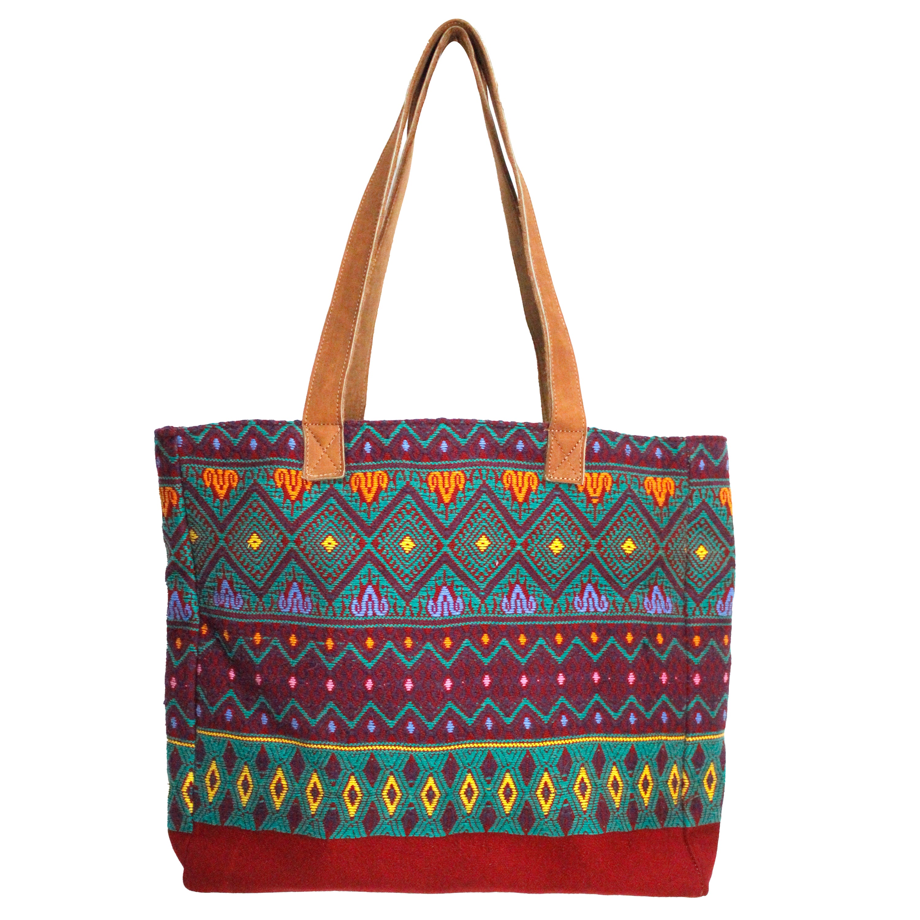 QUICK SHIPPING 📦📩 - Tikal Tote Bag with Leather Straps
