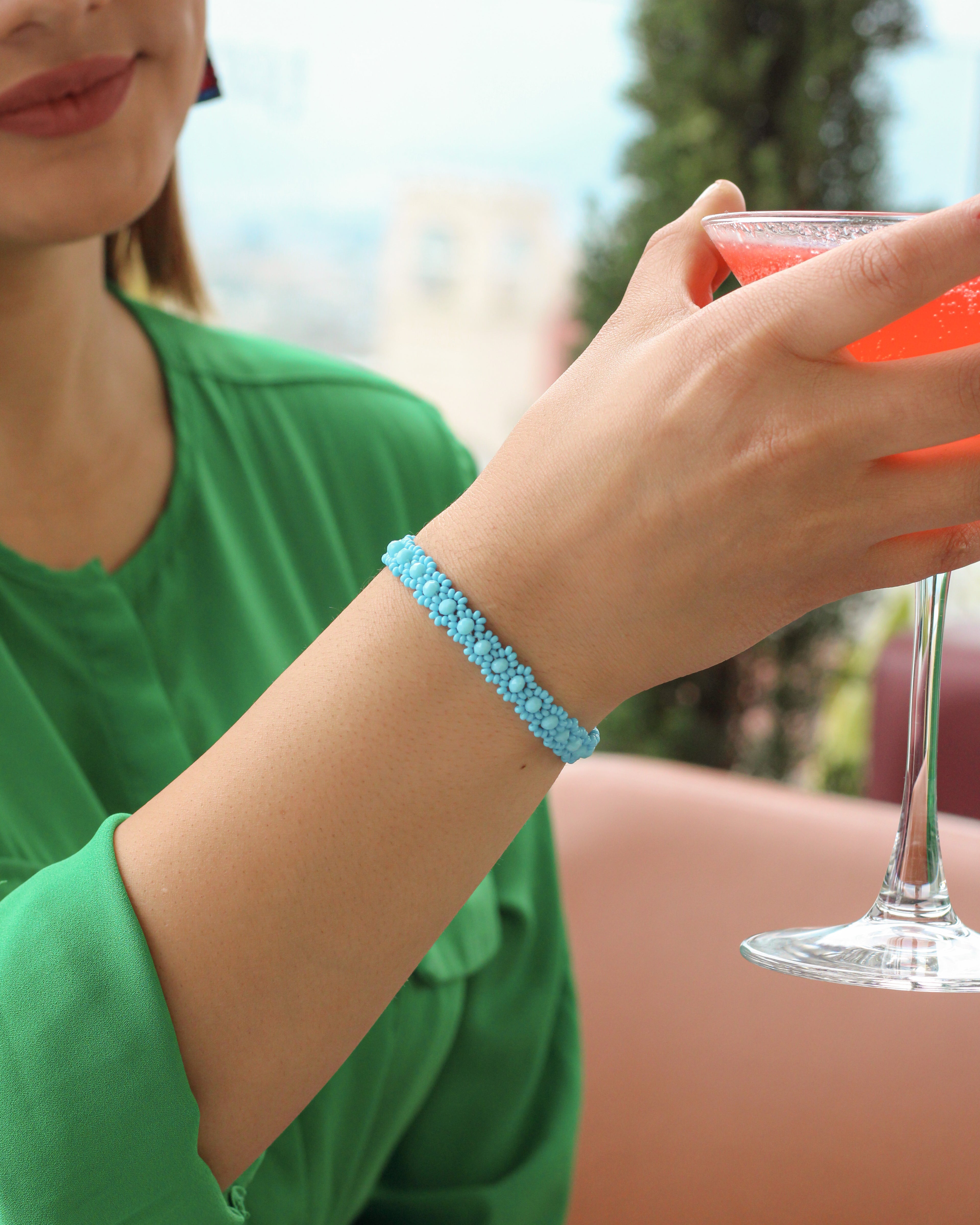 WHOLESALE Turquoise Blooms Bracelet